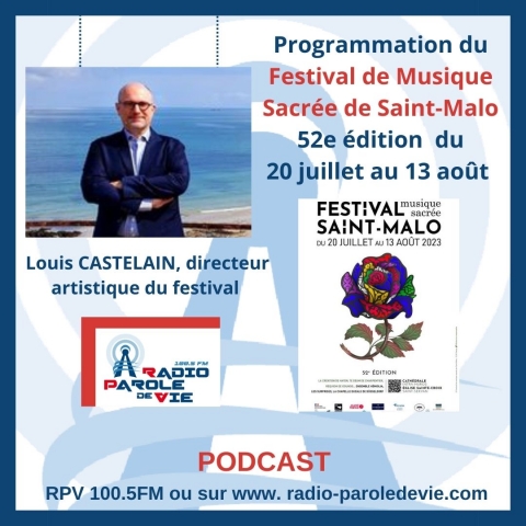 Programmation du Festival de Musique Sacrée de Saint Malo - Louis Castelain