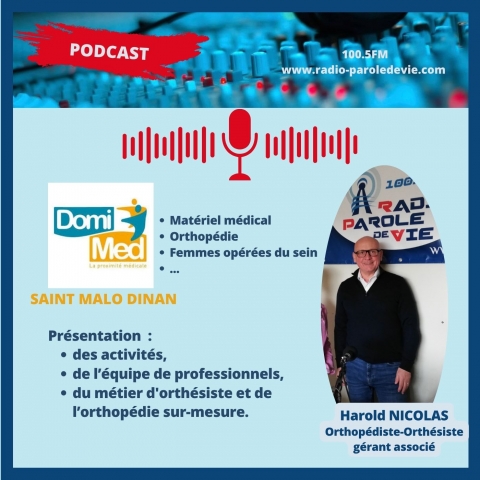 Harold Nicolas orthopédiste orthésiste - Domimed - Matériel médical Saint Malo Dinan 